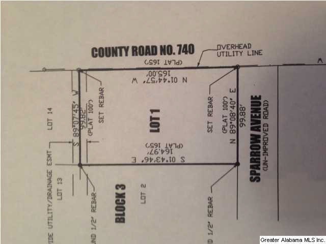 165' Road Frontage on Co Rd 740 and 100' Wide