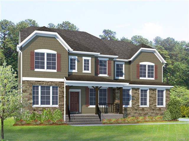 Rendering of home being built on this home site.
