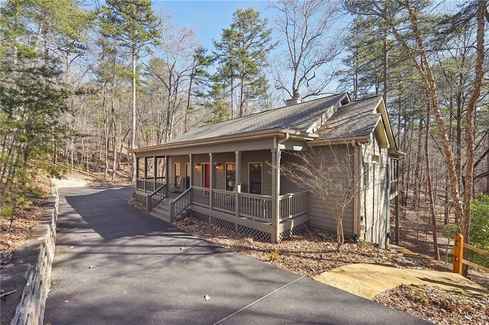 View of front of property featuring a porch