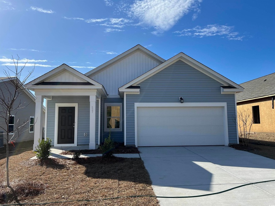 View of front facade with a garage