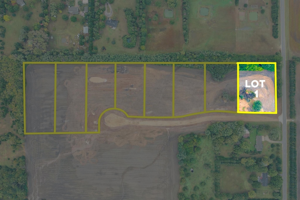 Map / location with property parcel outlined