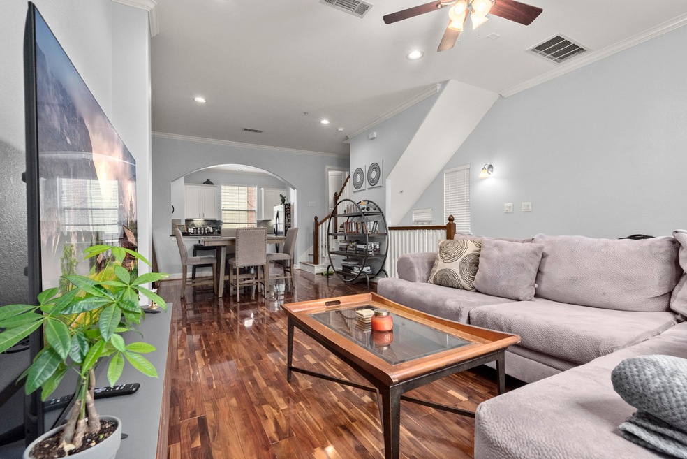 The spacious living areas are located on the secon