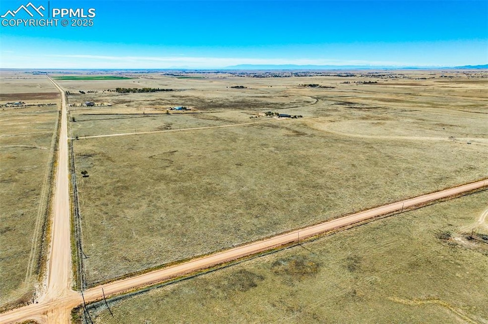 Overview of rural landscape featuring a desert landscape