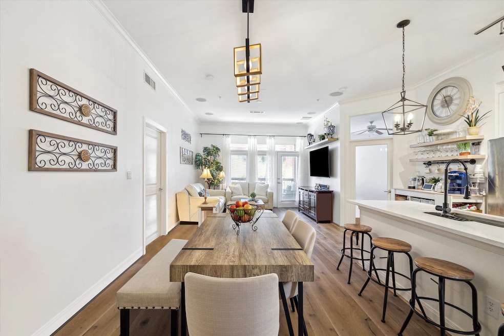 This photo showcases a bright, open-concept living