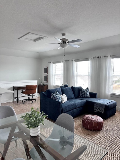 Living area with healthy amount of natural light,