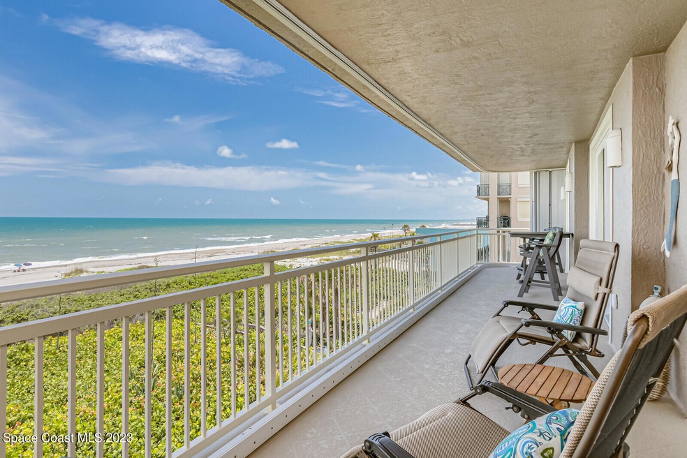 Peaceful ocean front balcony