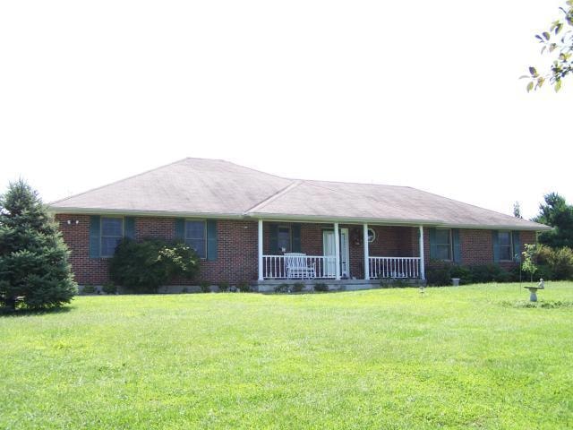 Front View of this All Brick Ranch Home on 7 acres