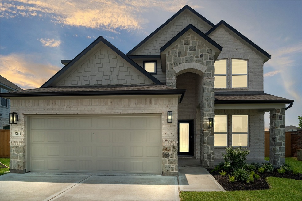 Welcome home to 27143 Peaceful Cove Drive located in Sunterra and zoned to Katy ISD. Note: Sample product photo. Actual exterior and interior selections may vary by homesite.