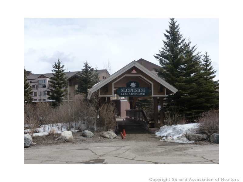 Exterior Front. Slopeside main entrance.