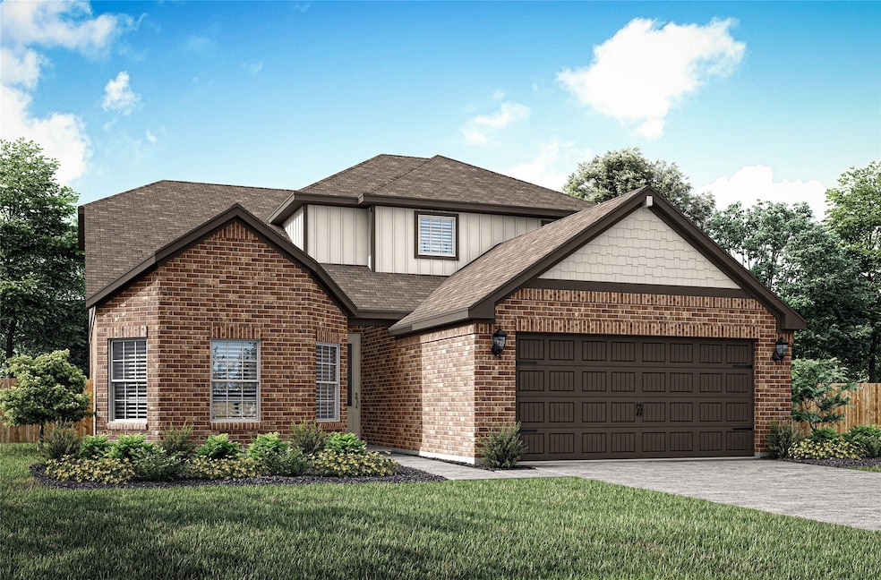 The Woods plan by LGI Homes. Completed example bui