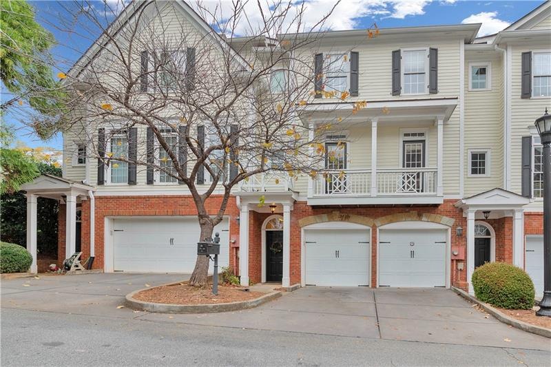 Front of unit with two car garage (two separate do