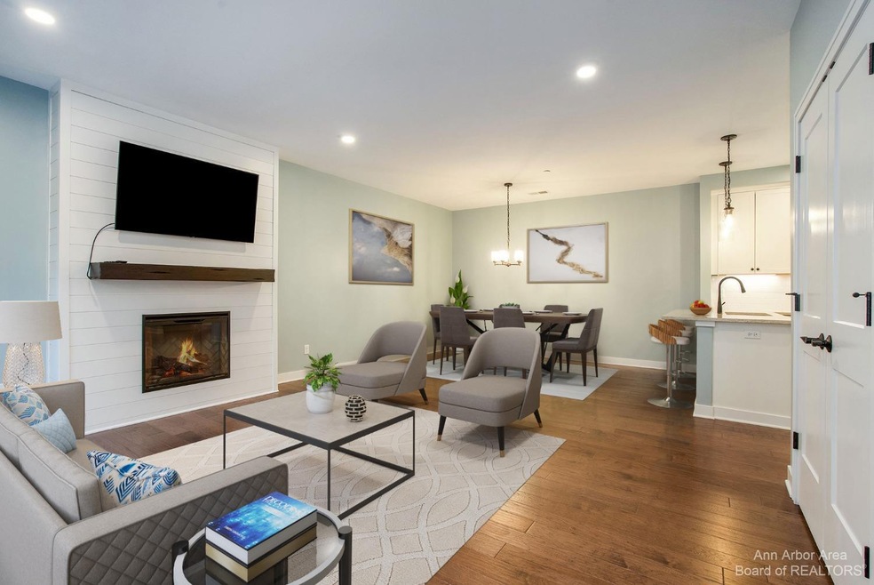 Virtually staged living area