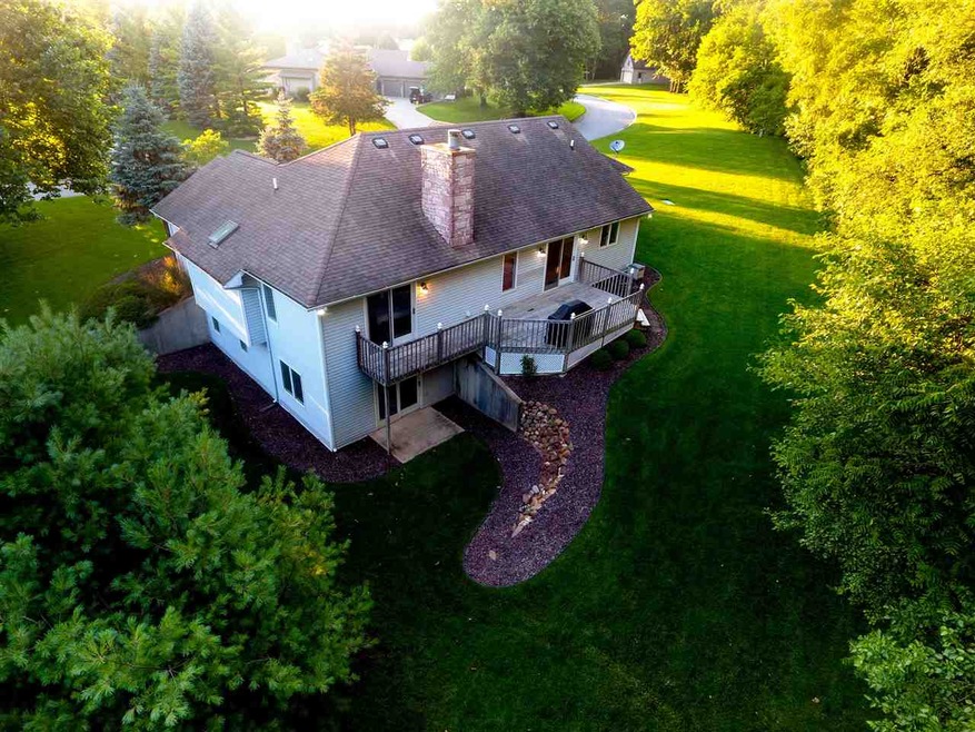 Nestled into forest setting.