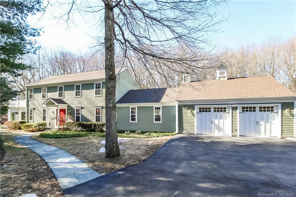 This lovely Colonial on the Wilton/Westport border