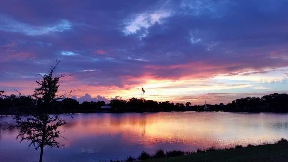 beautiful sunset views over Freedom Lake Park