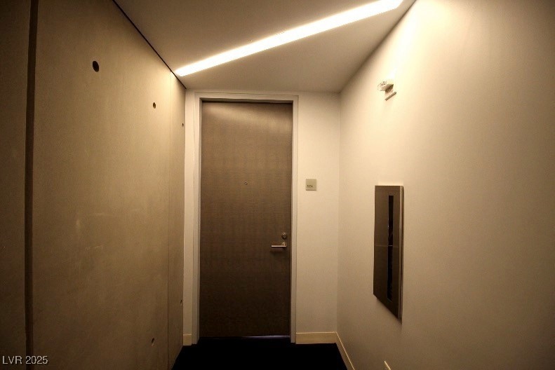 Hallway with baseboards