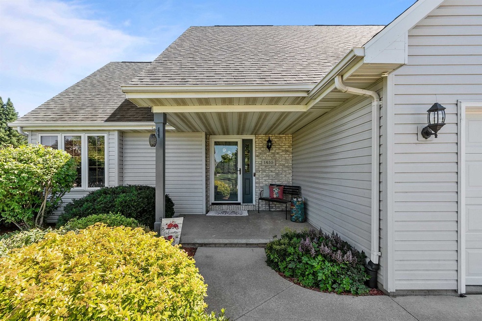 Covered front porch greets you