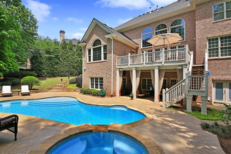 The jewel of the home is the private backyard with