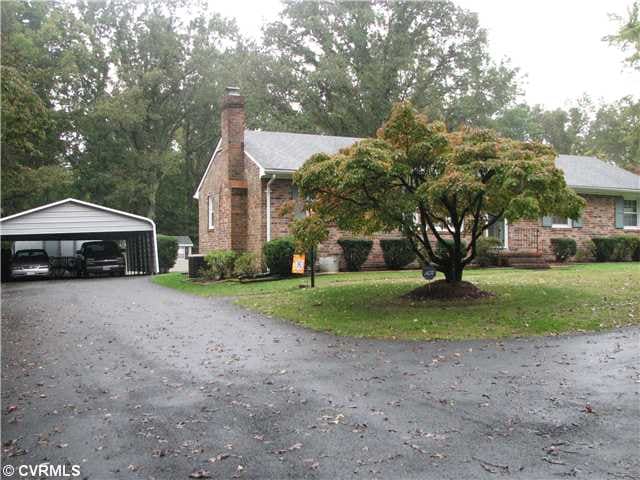 Exterior Front - Brick ranch on over 3 and 1/2 acr