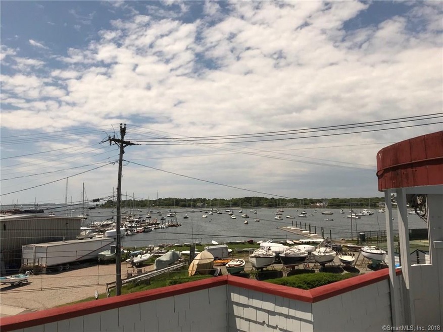 view over Stonington Harbor from top floor and dec