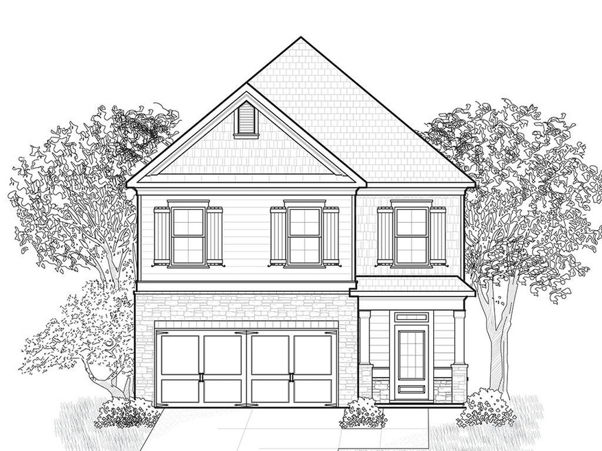 B&W Rendering. Not actual home. Sample same plan.