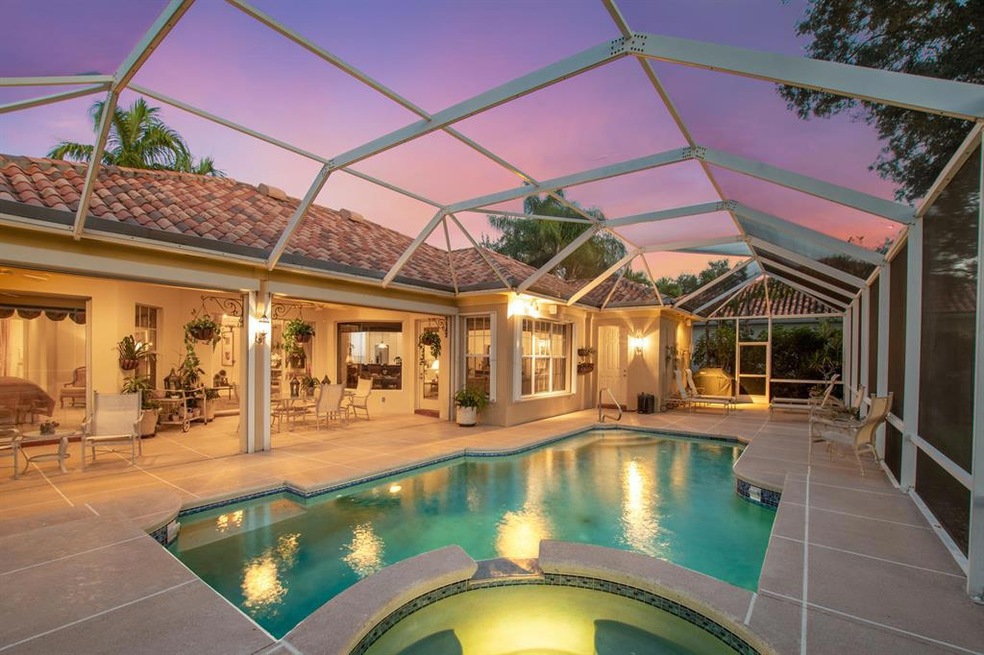 Evening Pool and patio