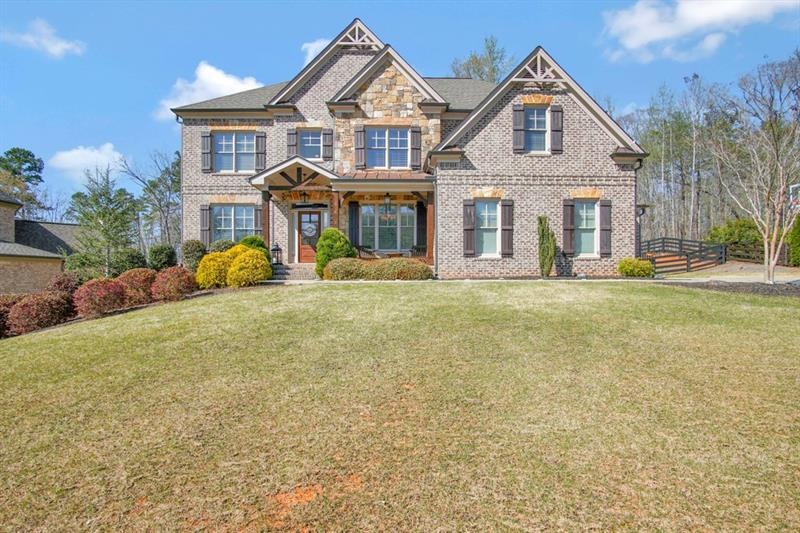 Custom brick and stone elevation in sought after c