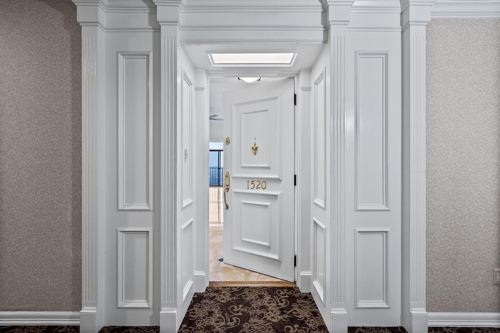 Corridor with decorative columns