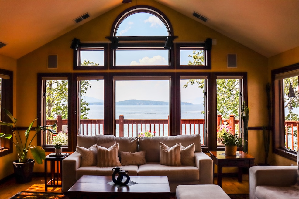 Living area with Flathead Lake views