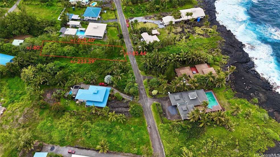 ariel view of ocean from lot
