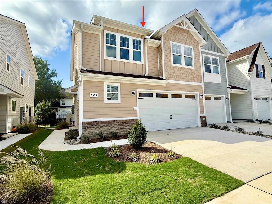 Exterior front 2 car garage