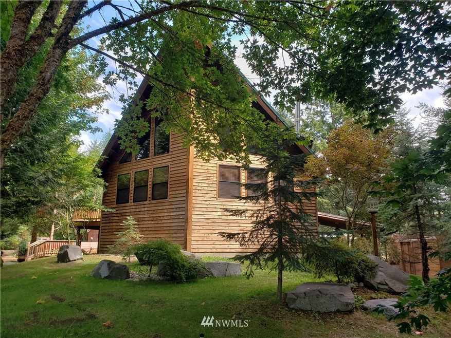 Front view of Cedar Chalet-Style Craftsman Home