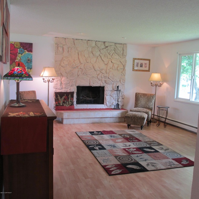 Living Room with Fireplace view