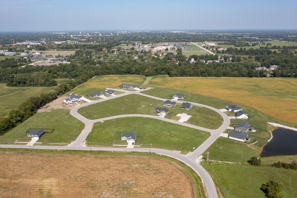 Aerial view of subdivision