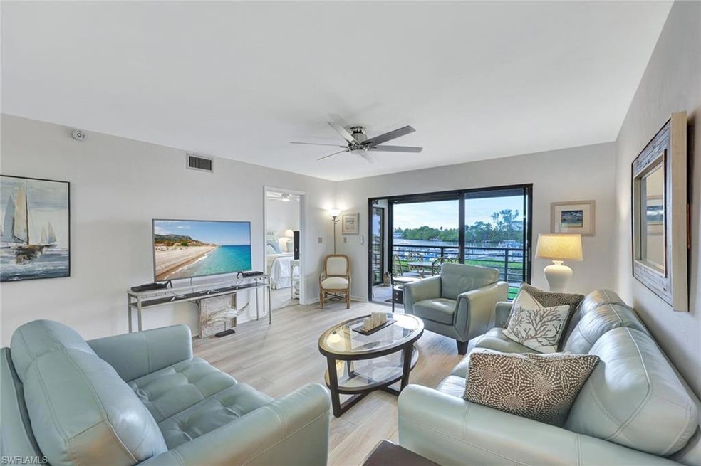 Spacious living room offers bay views!