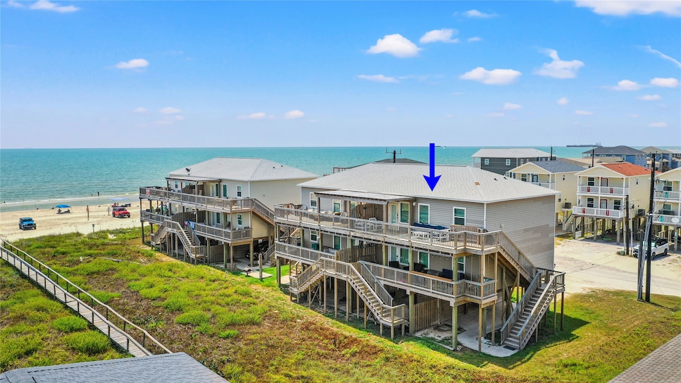 Unit A is located upstairs with great views and a sun deck!