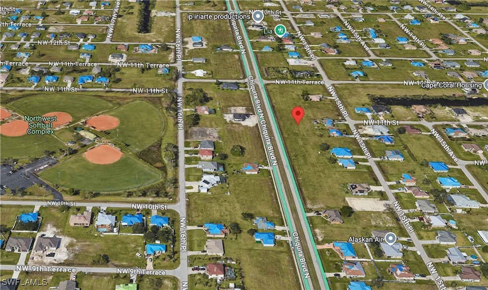 Aerial map of property and surrounding area