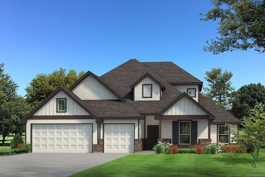View of front of home featuring a front yard and a