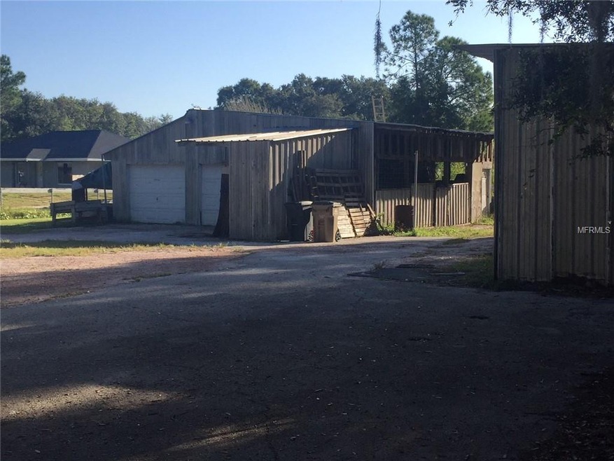 Two large outbuildings.