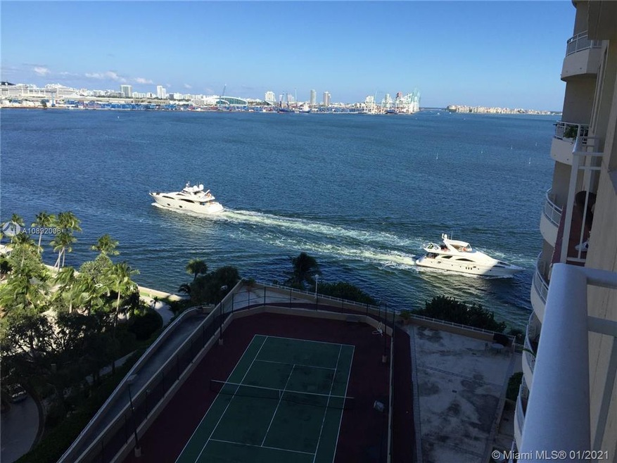 Sit on your balcony overlooking Biscayne Bay and j