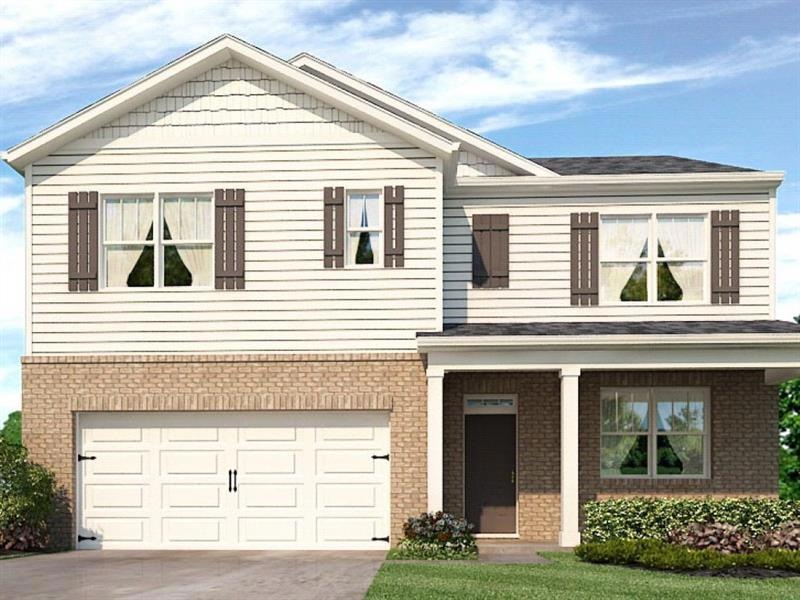 color rendering. not actual home. sample same plan