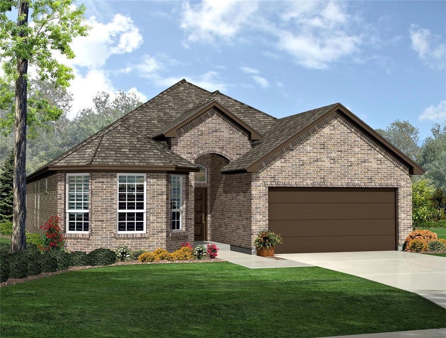 D.R. Horton's Portales Floorplan Elevation F. Photos shown here may not depict the specified home & features included are for illustration purposes only