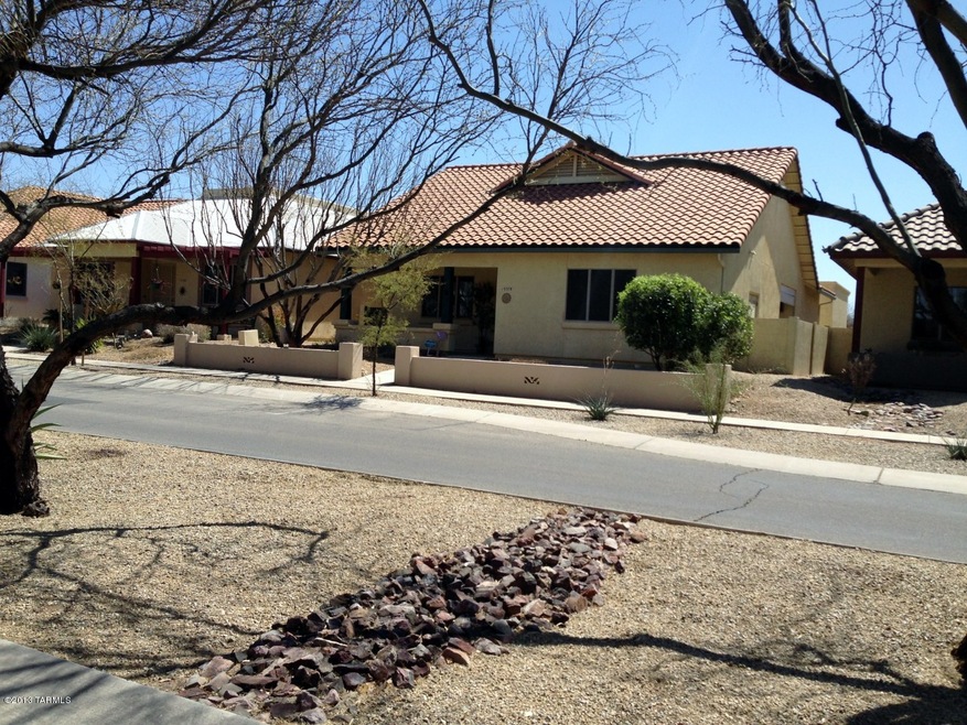 View from accross split lane street