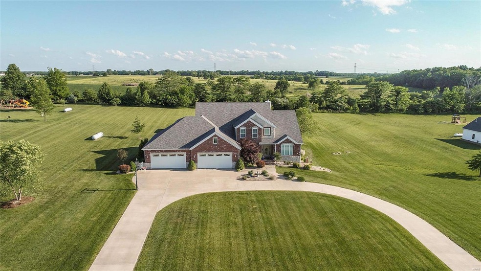 3 Acres-Custom Built 1.5 story with Circle Drive a