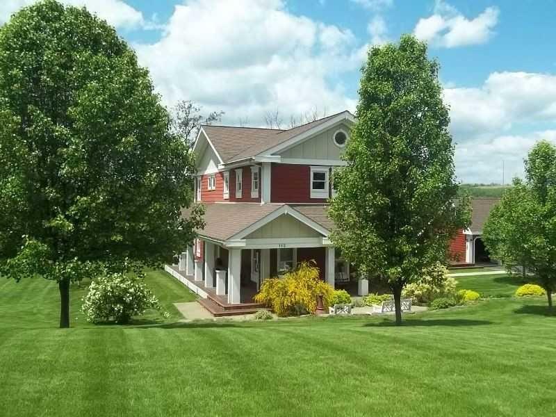 Exterior Front. Beautiful custom farmhouse design 