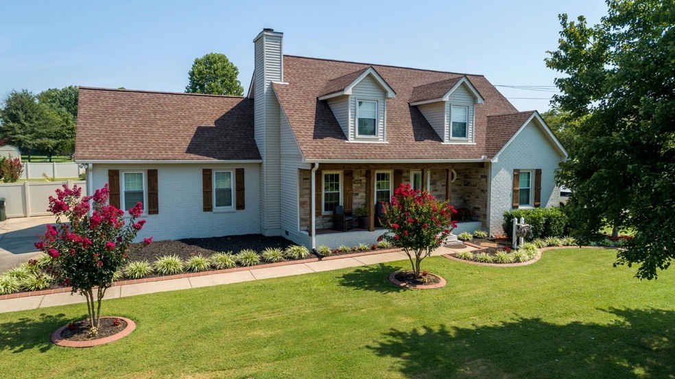 Welcome to your new home...2207 Alydar Run in lovely Nelson Downs; an established neighborhood outside the city limits! The brick was recently painted a soft cream color. Concrete curbing provides a finished edge to all landscaped areas!