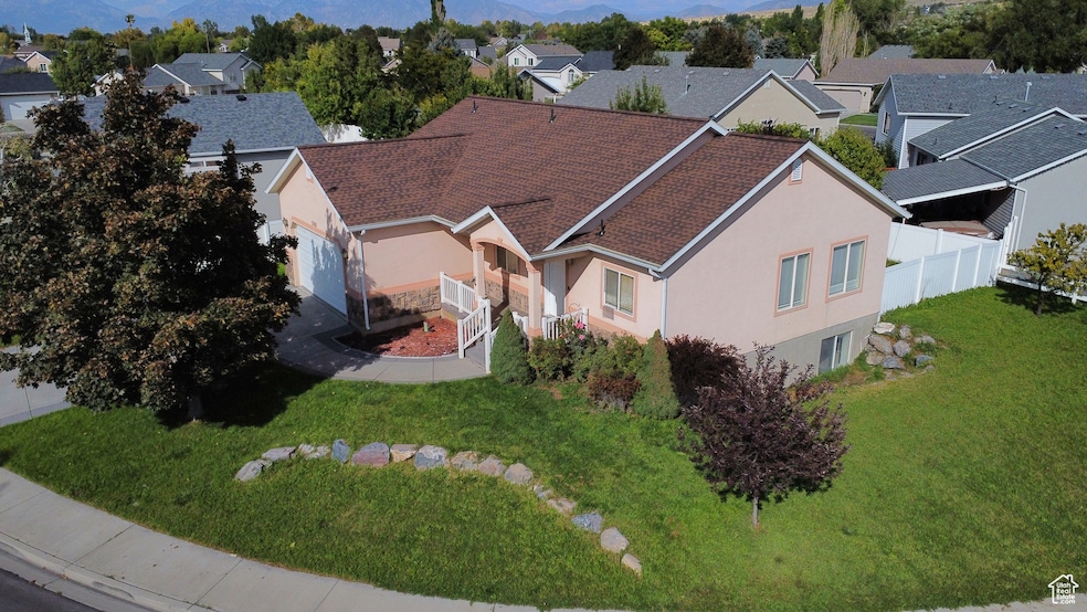 Aerial view of residential area