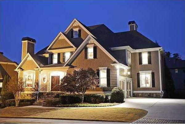 Exterior Front. Twilight photo of custom built exe