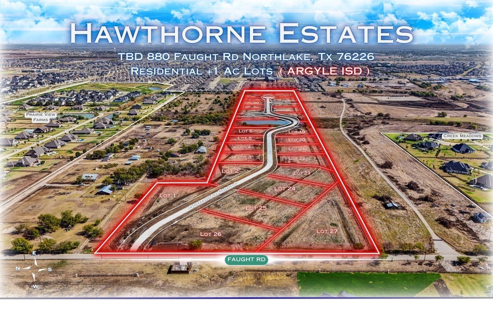 Hawthorne Estates is a New 1 acre lot Residential 