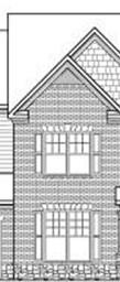 Exterior Front. Craftsman style elevation with bri